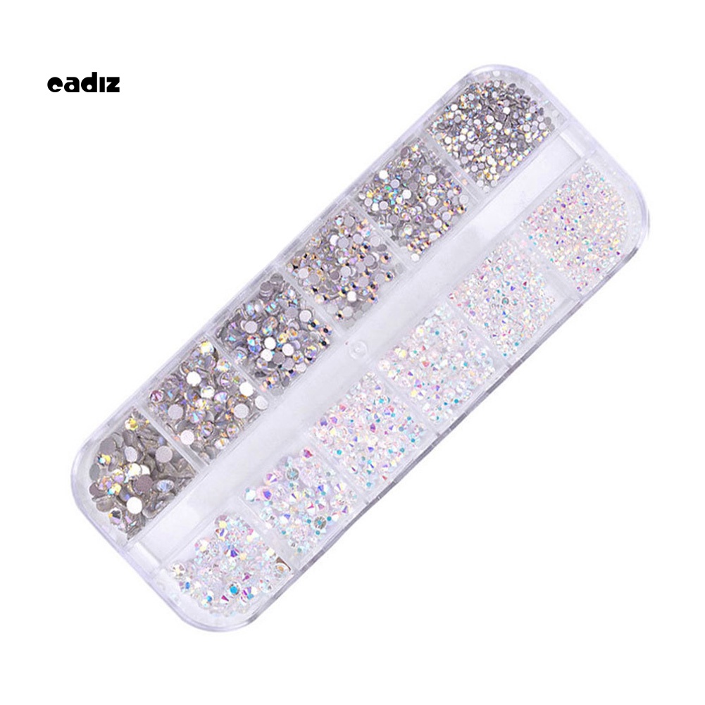 Set 1440 Hạt Cườm 12 Ngăn Dùng Trang Trí Móng Nghệ Thuật DIY