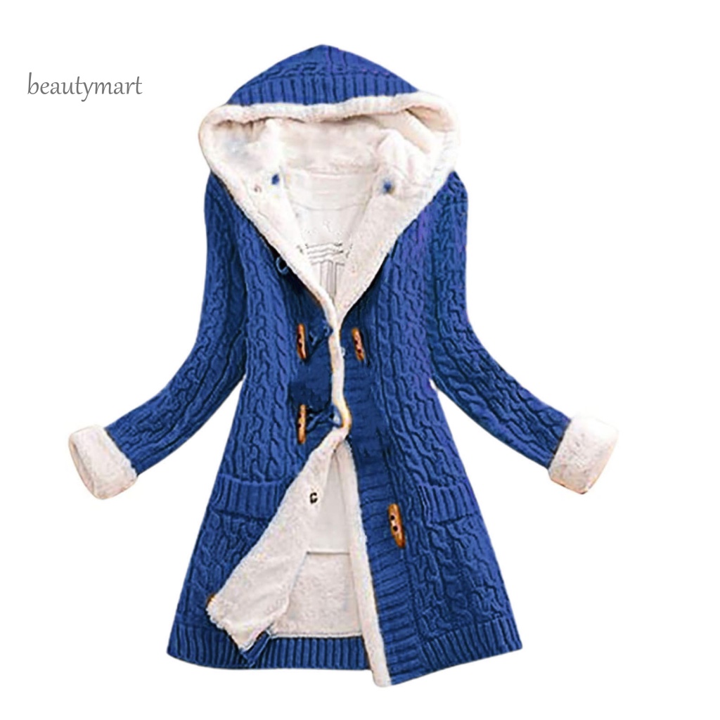 Áo Khoác Len Cardigan Màu Trơn Giữ Ấm Mùa Đông Cho Nữ beautymartm1