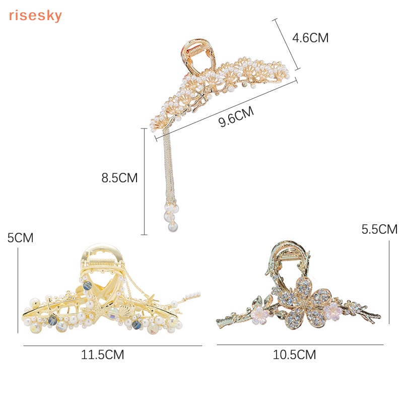 Kẹp Tóc Tua Rua Hình Sao Biển / Ngọc Trai Đính Đá Thời Trang