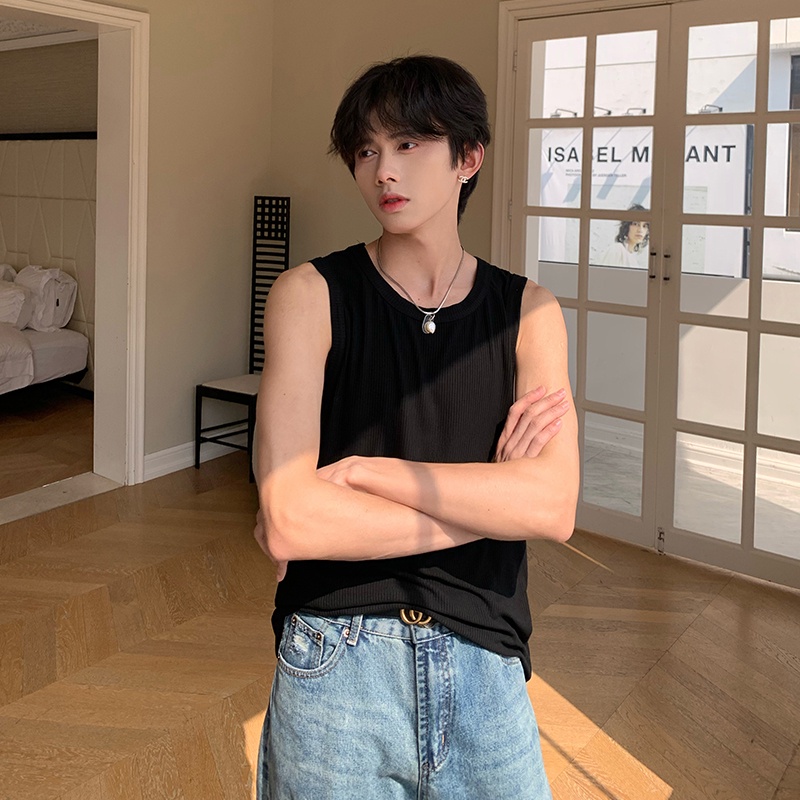 Áo Thun Thể Thao Không Tay Màu Đen Thời Trang Mùa Hè Dành Cho Nam Giới