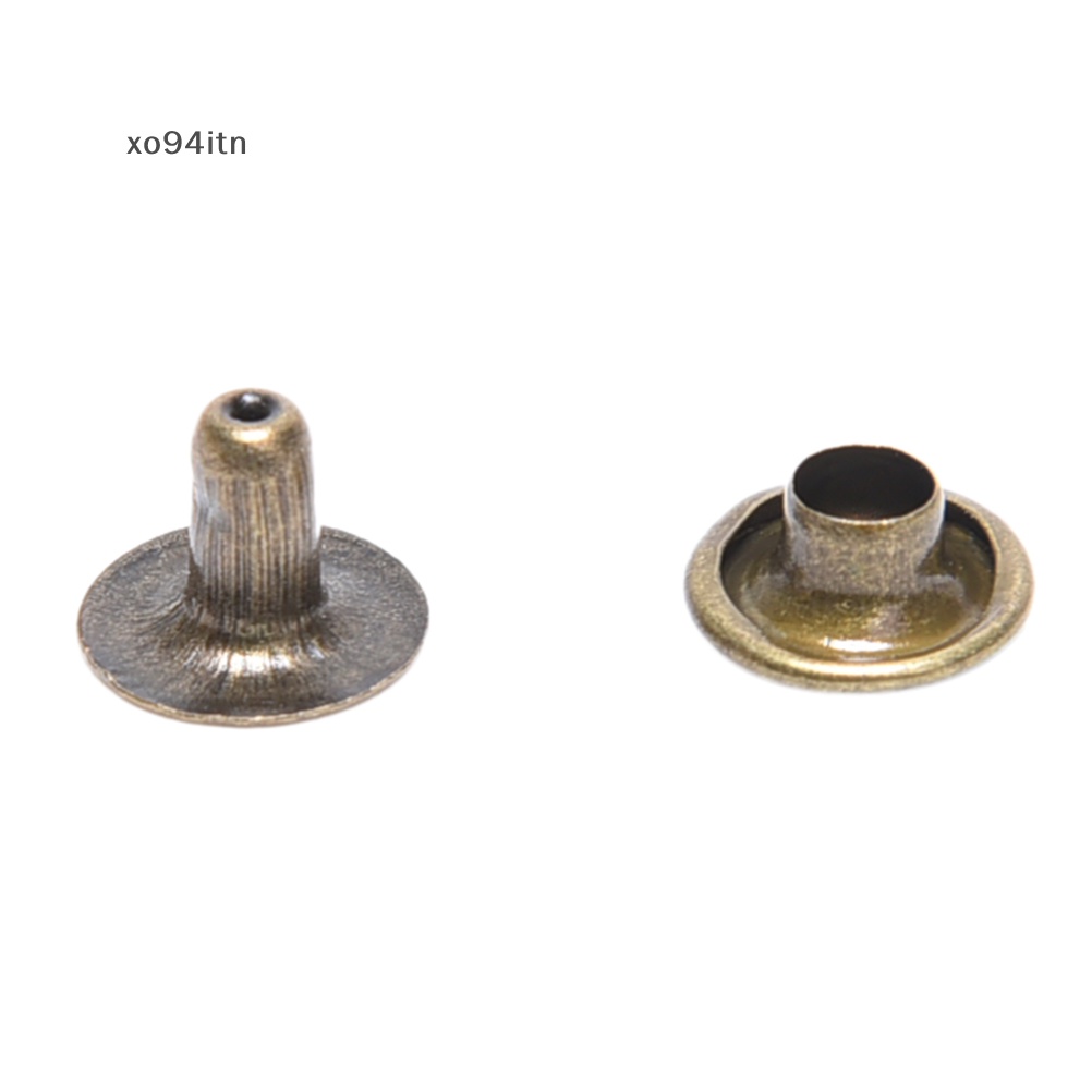 Set 100 Đinh Tán 3 Kích Cỡ Bằng Đồng Thau Làm Thắt Lưng Da DIY