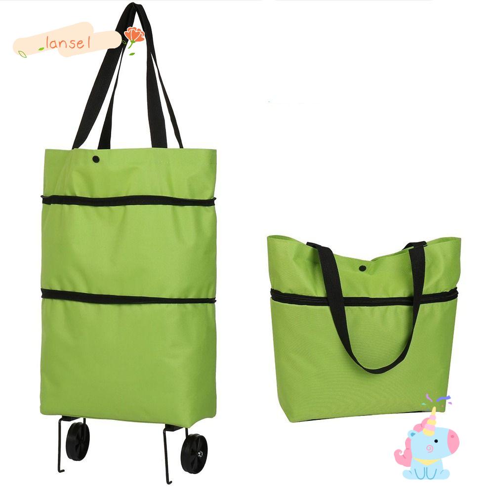 Túi Đựng Đồ Mua Sắm Bằng Vải Oxford Có Tay Cầm Có Thể Gấp Gọn Tiện Dụng