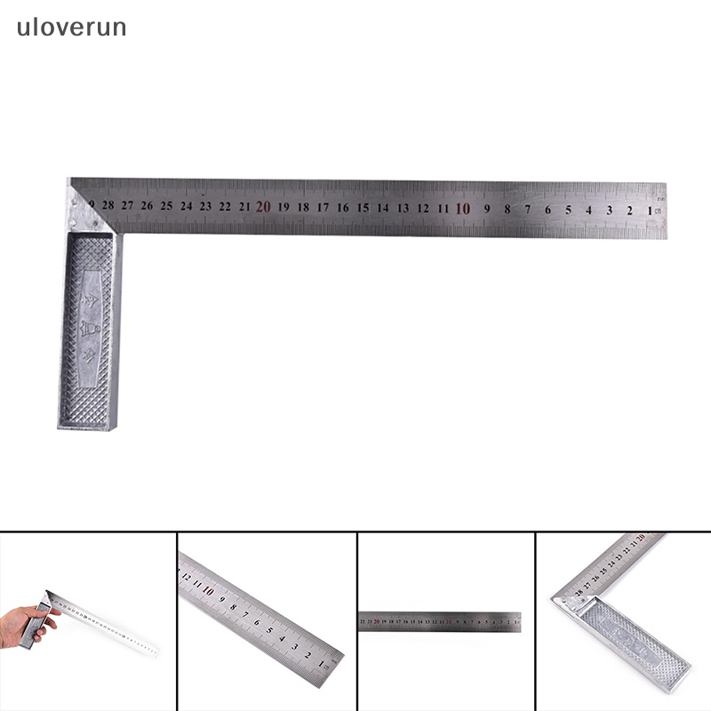 1 Thước Đo Góc 90 Độ Bằng Thép Không Gỉ 15x30cm