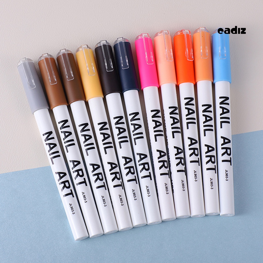 Set 12 Bút Vẽ Móng Tay Nghệ Thuật Bằng Nhựa PP Thân Thiện Với Môi Trường Nhanh Khô Dễ Sử Dụng