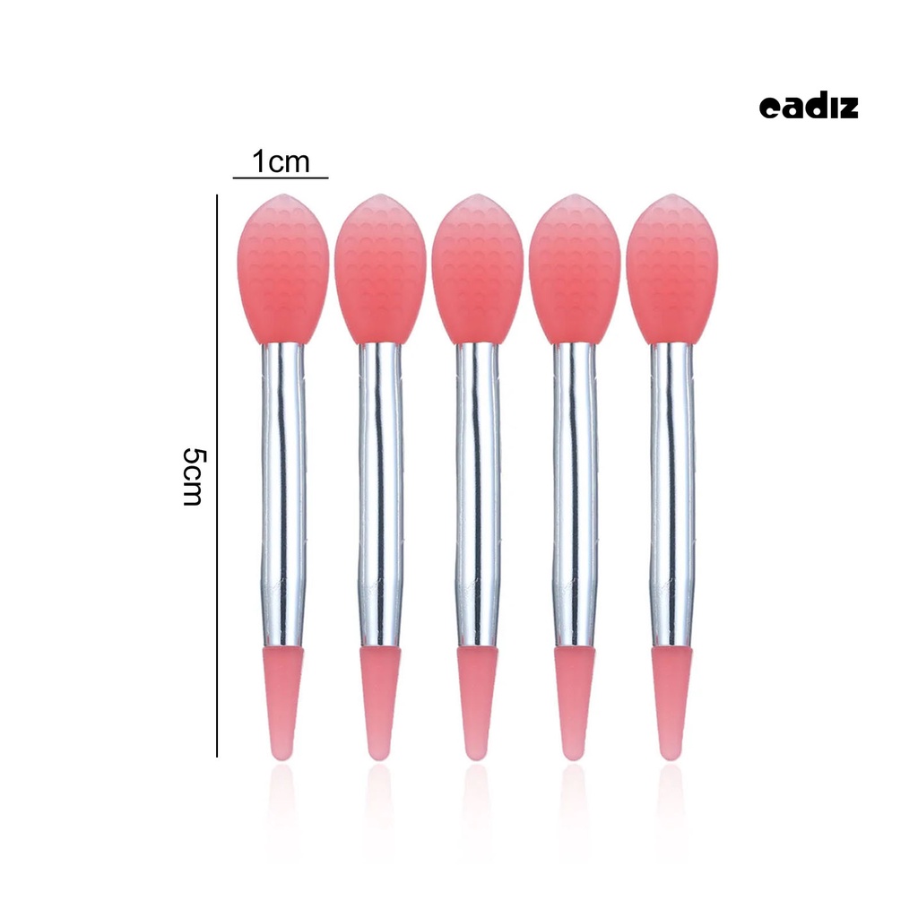 Set 10 Cọ Tô Son Dưỡng Môi Đầu Tròn Bằng Silicone Tiện Dụng