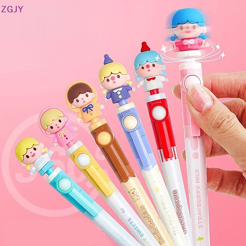 Bút Xoay ZGJY Họa Tiết Hoạt Hình Sáng Tạo Kiểu Nhật Hàn Cho Học Sinh Mới