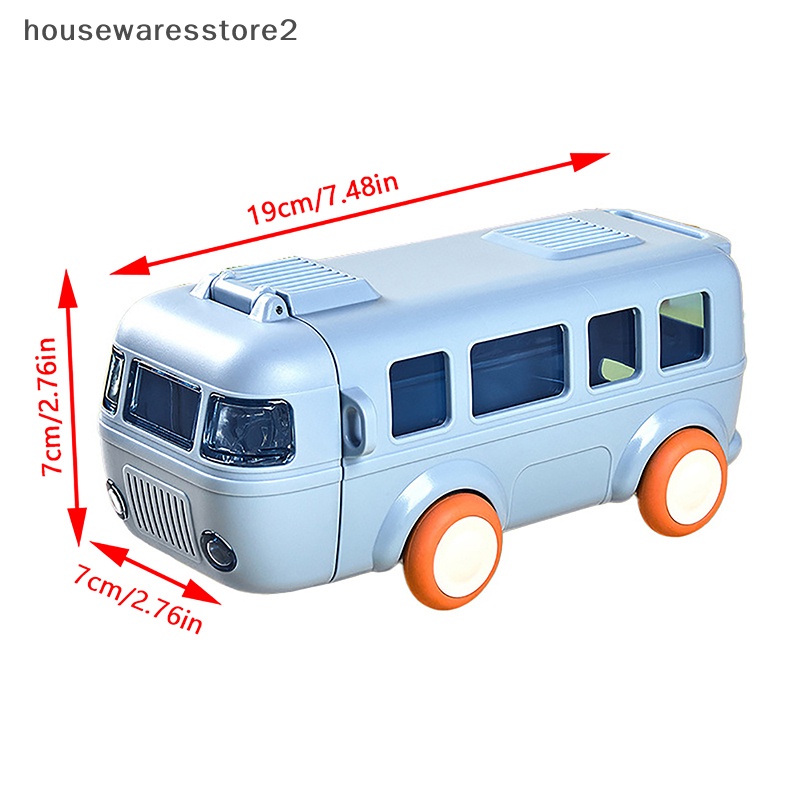 [housewaresstore2] Bình Nước Có Ống Hút Hình Xe Buýt Mùa Hè Cho Bé