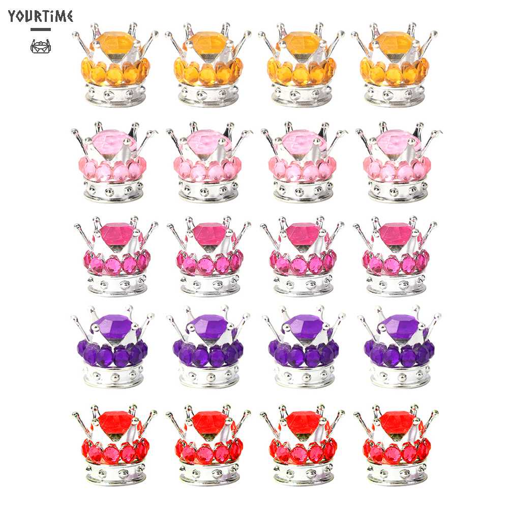 Bộ 4 Nắp Van Bánh Xe Ô Tô Hình Vương Miện Đính Đá Sang Trọng Ốp