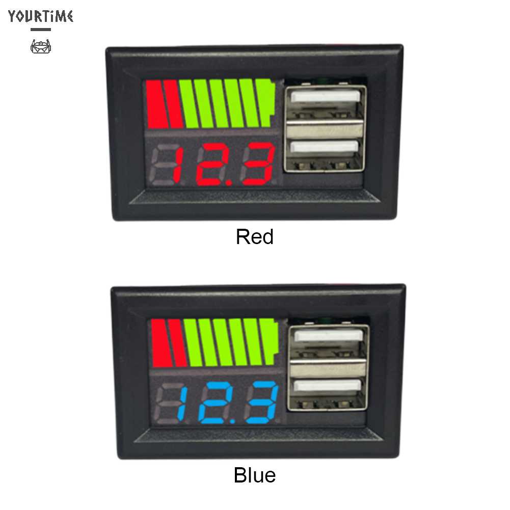 Vôn Kế 12V 5V 2A Chuyên Dụng Cho Xe Hơi