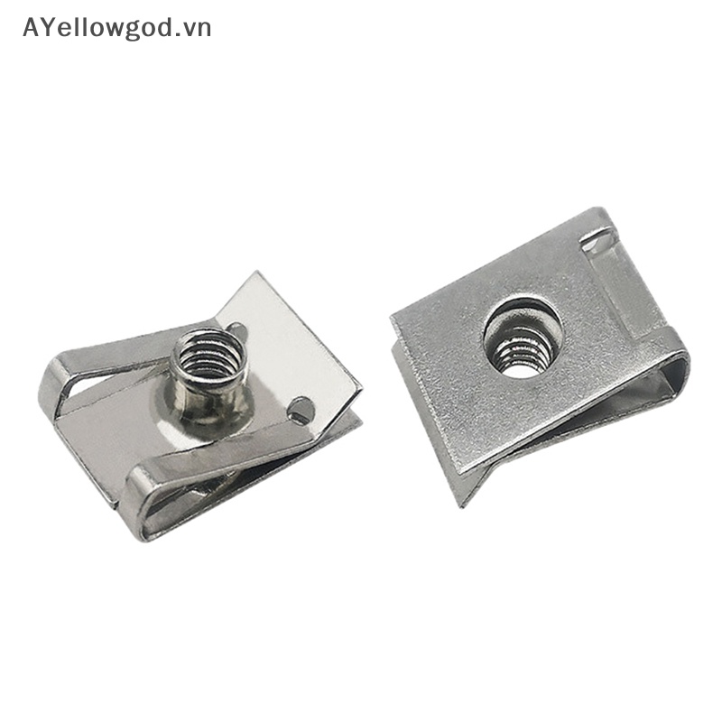 Set 10 Kẹp Chữ U Bằng Thép Không Gỉ M6 M5 M4 M8 8mm 5mm 6mm 4mm Chuyên Dụng Cho Xe Máy / Scooter / ATV