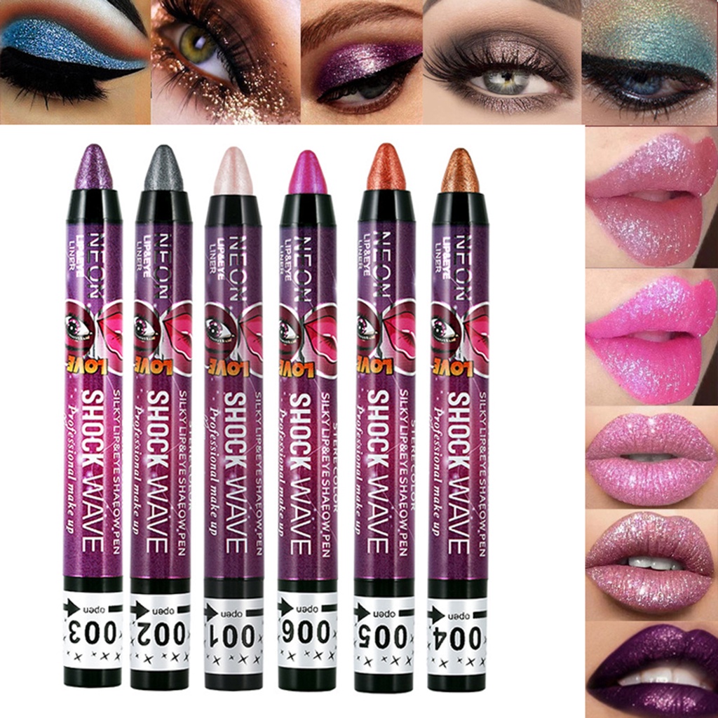 Thỏi Phấn Mắt Và Môi Đa Năng Nhiều Màu Sắc Lấp Lánh Trang Điểm Biểu Diễn Sân Khấu Phong Cách Châu