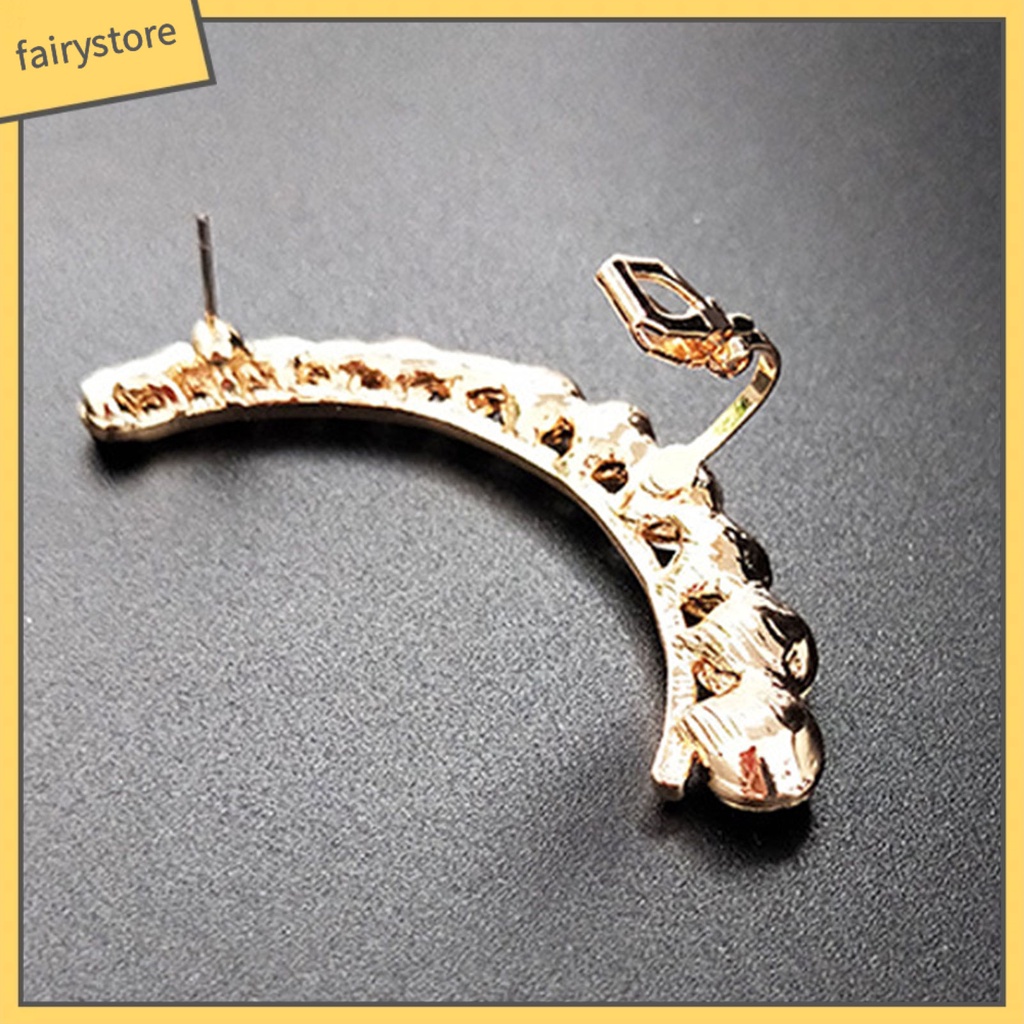 1 Đôi Bông Tai Đính Đá Sáng Tạo Màu Sắc Tương Phản Dành Cho Nữ