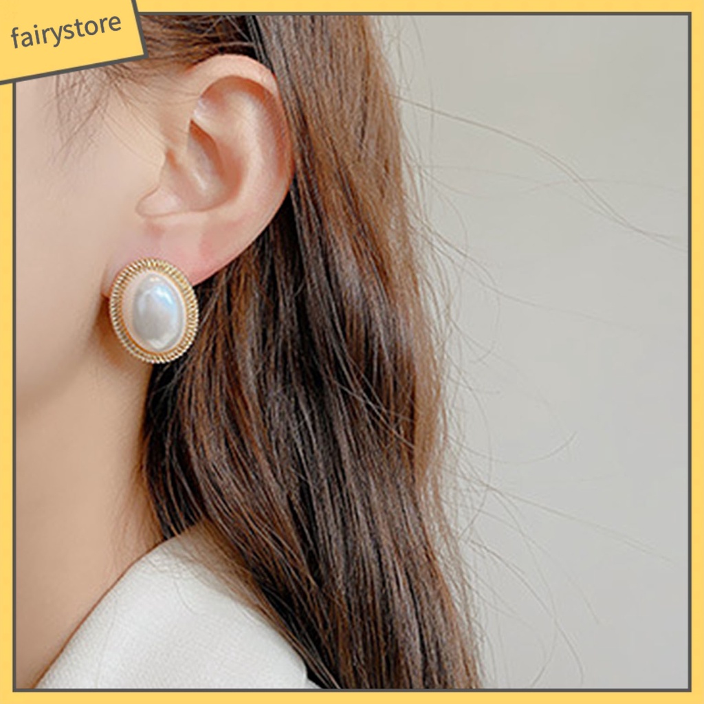 1 Đôi Bông Tai Hình Đám Mây / Trái Tim Đính Đá / Ngọc Trai Giả Thời Trang Dành Cho Nữ