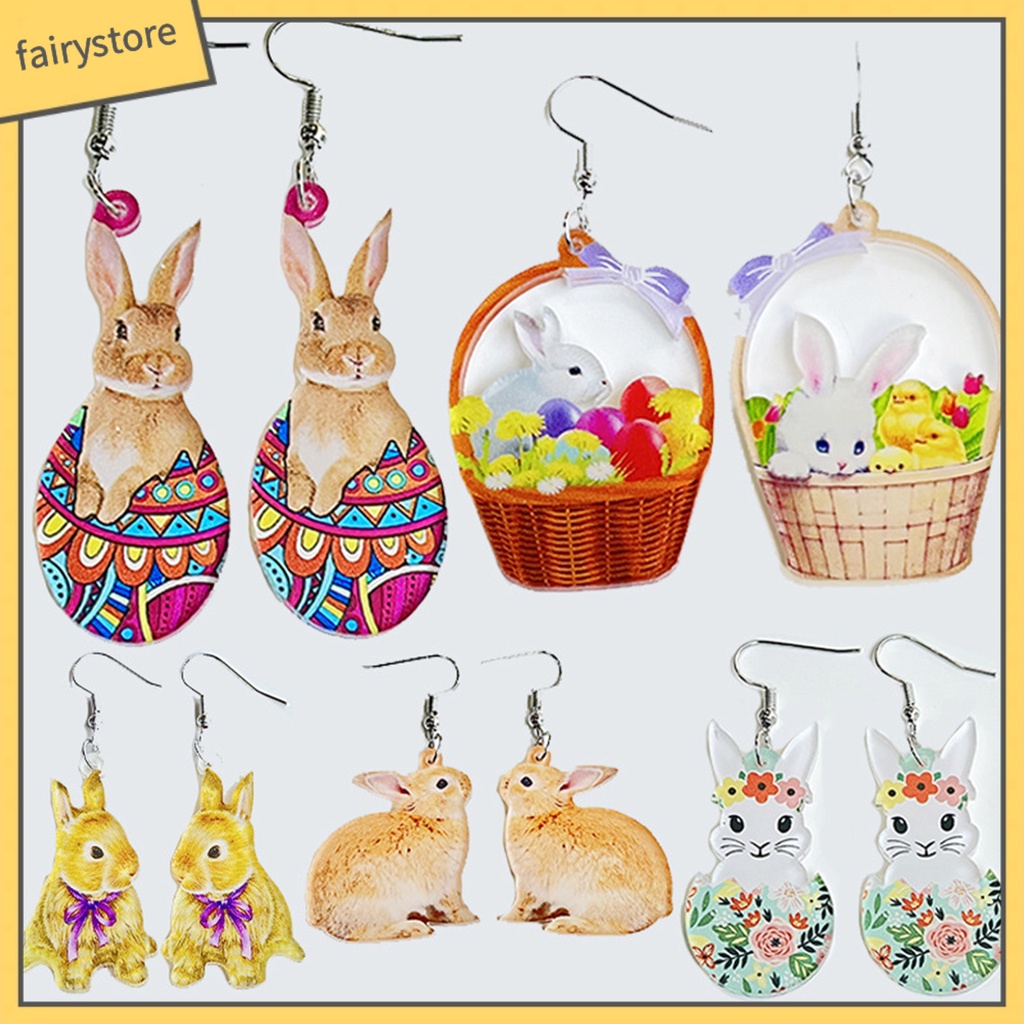 1 Đôi Bông Tai Acrylic Hình Thú Cưng Hoạt Hình Dễ Thương Dành Cho Nữ