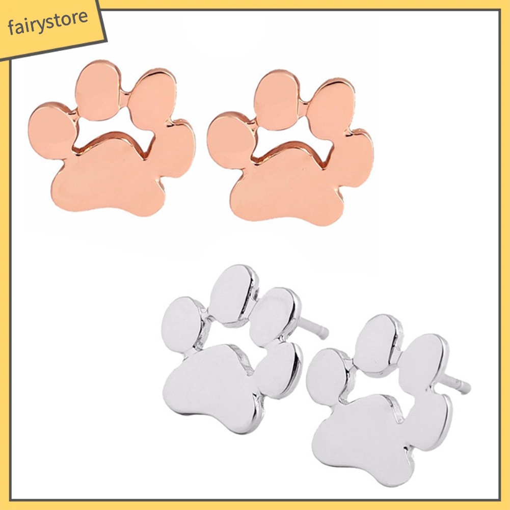 Bông Tai Hình Bàn Chân Chó Mèo Thời Trang Dự Tiệc Cho Nữ