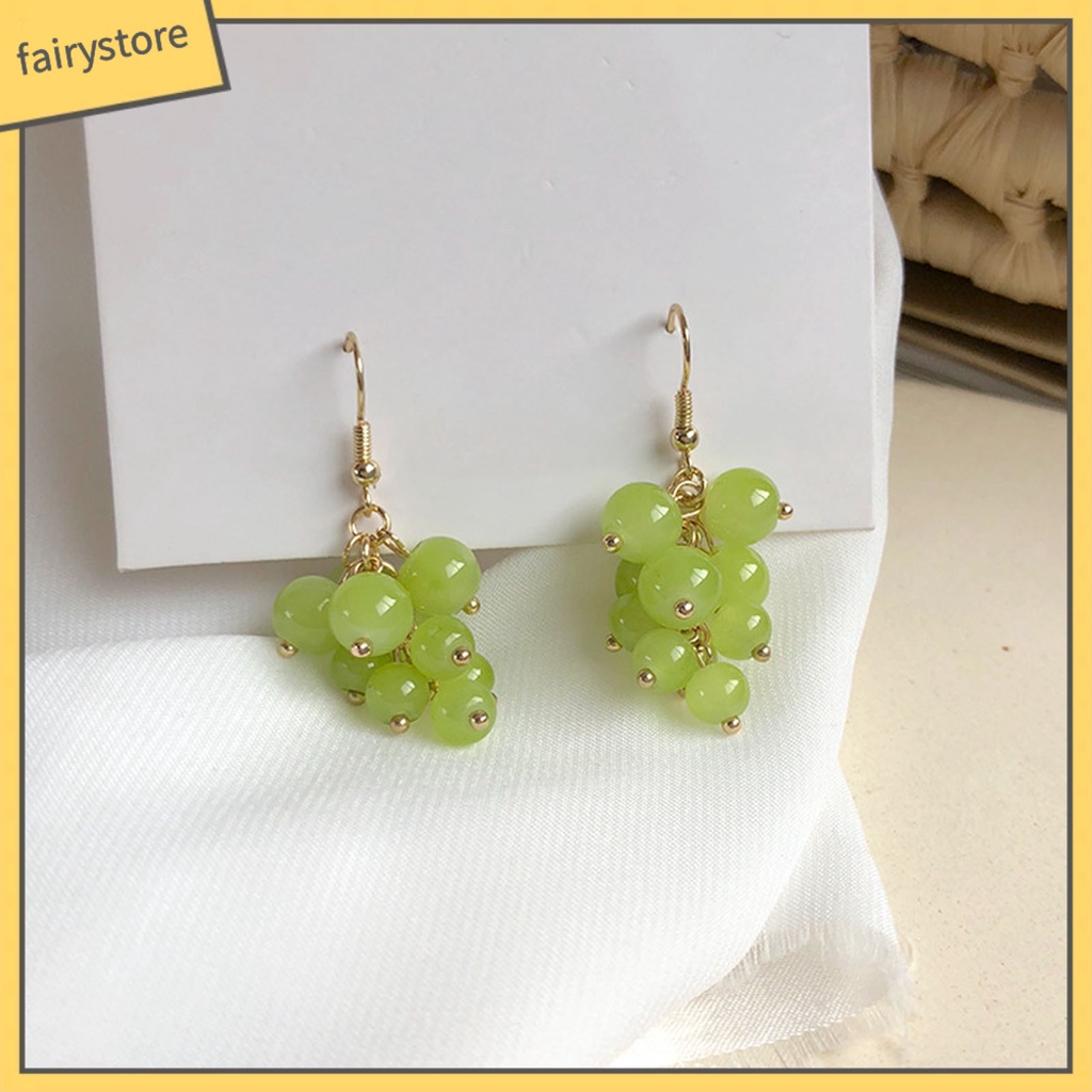 1 Cặp Khuyên Tai Dạng Móc Xỏ Hạt Tròn Không Xỏ Lỗ