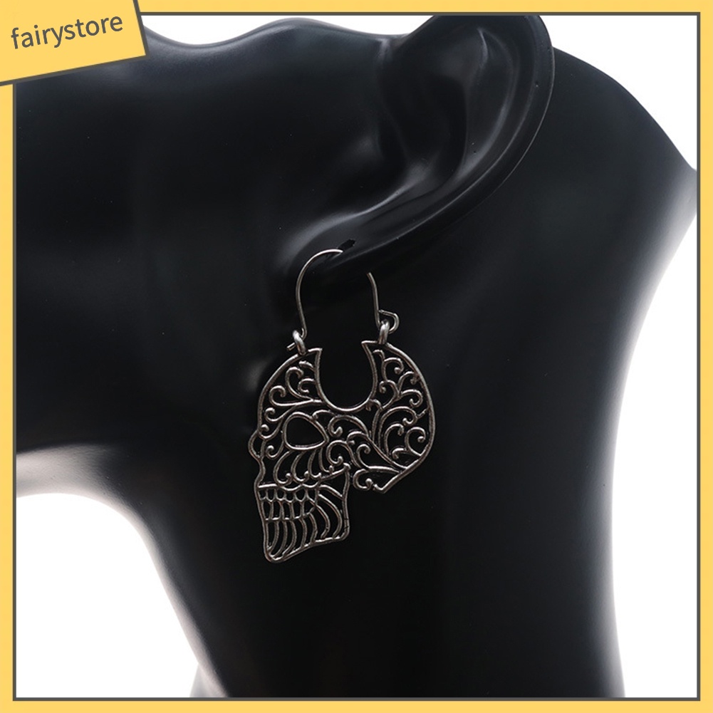 Bông Tai Hình Đầu Lâu Rỗng Thời Trang Halloween