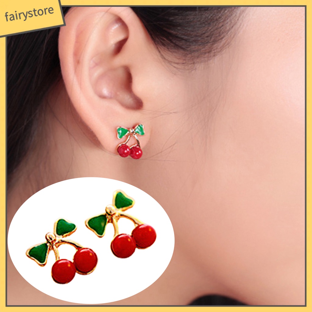 [FRO] Set 2 Khuyên Tai Dạng Hạt Xỏ Màu Vàng Kim Trang Trí Phòng Trang Điểm