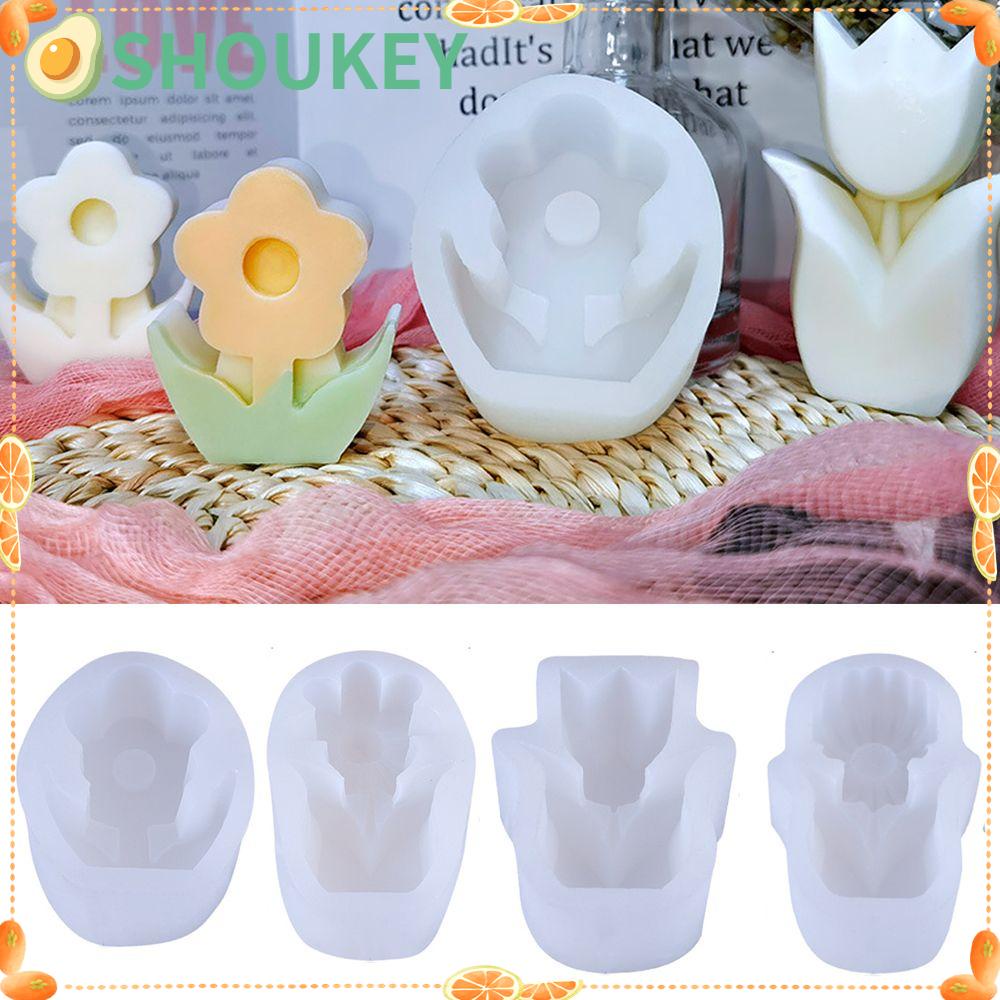 Khuôn Làm Nến Thơm Hình Hoa Tulip Bằng Nhựa Epoxy Sáng Tạo
