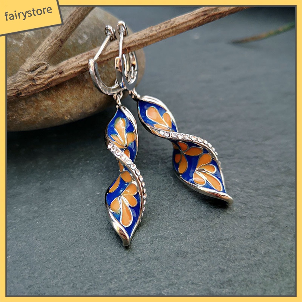 Bông Tai Dạng Xoắn Ốc Đính Đá Thời Trang Dành Cho Nữ