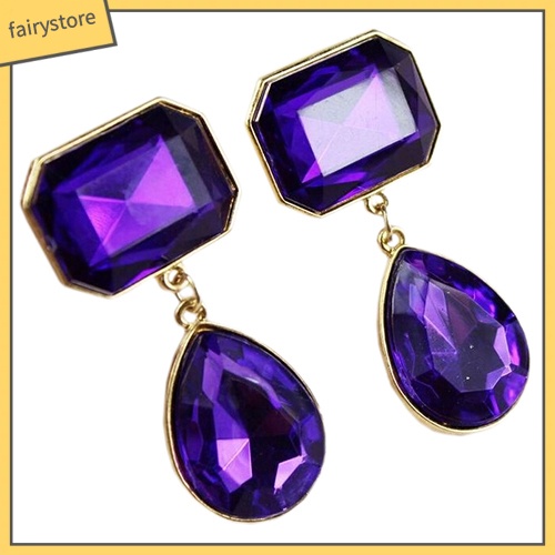 Bông Tai Hình Giọt Nước Đính Đá Acrylic Sang Trọng Cho Nữ