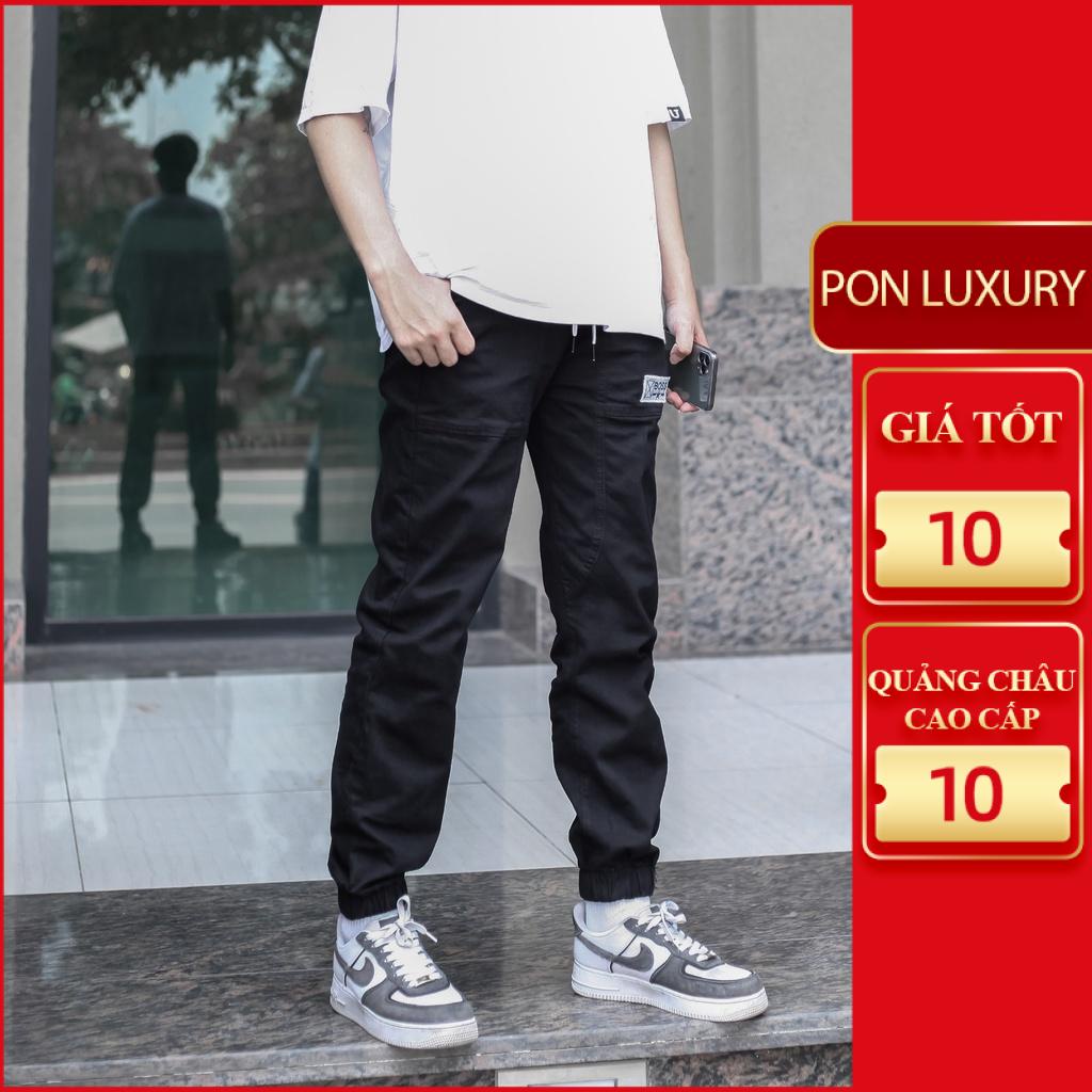 quần jean jogger nam xám và đen co giãn bó gấu lưng chun vn Ponluxury hà nội hcm