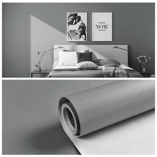 Combo 5 mét dài decal dán tường, Giấy dán tường MÀU XÁM ĐẬM NHÁM khổ 45cm