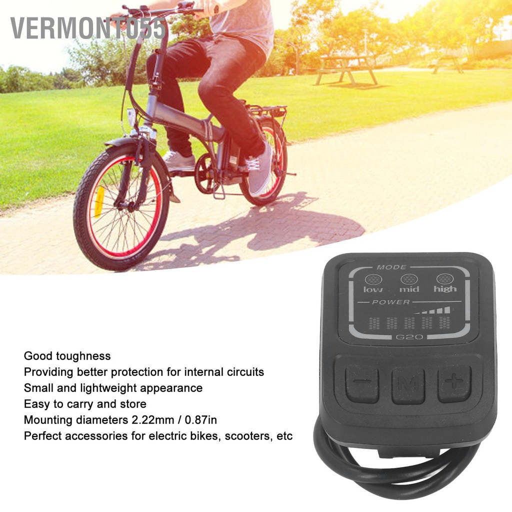 Vermont055 Màn hình LED xe đạp điện G20 F với giao diện chống nước