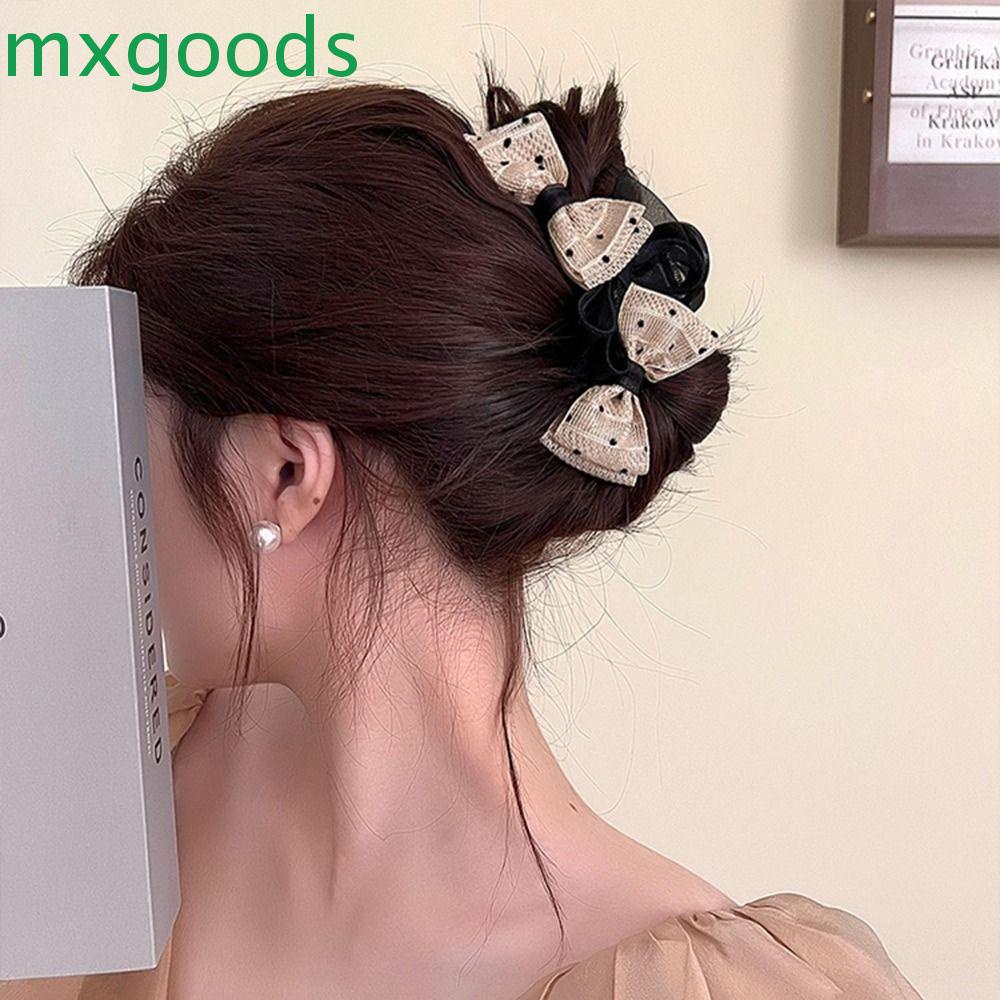 Kẹp Tóc Hình Nơ Họa Tiết Chấm Bi Đơn Giản Phong Cách Hàn Quốc