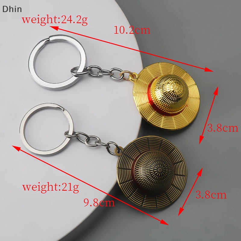 Móc Khóa Hợp Kim Hình Nón Rơm Hóa Trang Anime Unisex