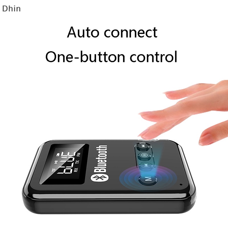 Thiết Bị Truyền Nhận Tín Hiệu Bluetooth 5.0 Có Đèn LED Cho Xe Hơi