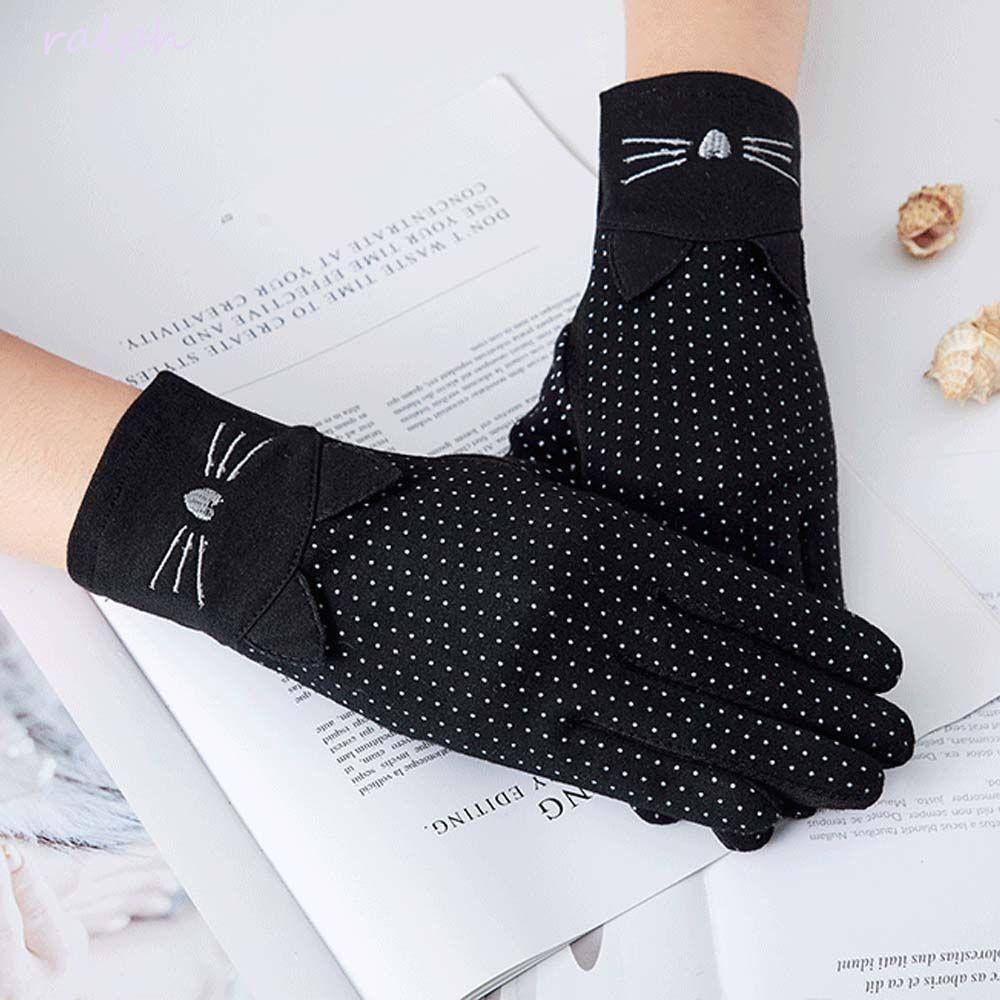 Găng Tay Lái Xe Chống Nắng Chất Liệu Cotton Mỏng Thời Trang Mùa Hè Cho