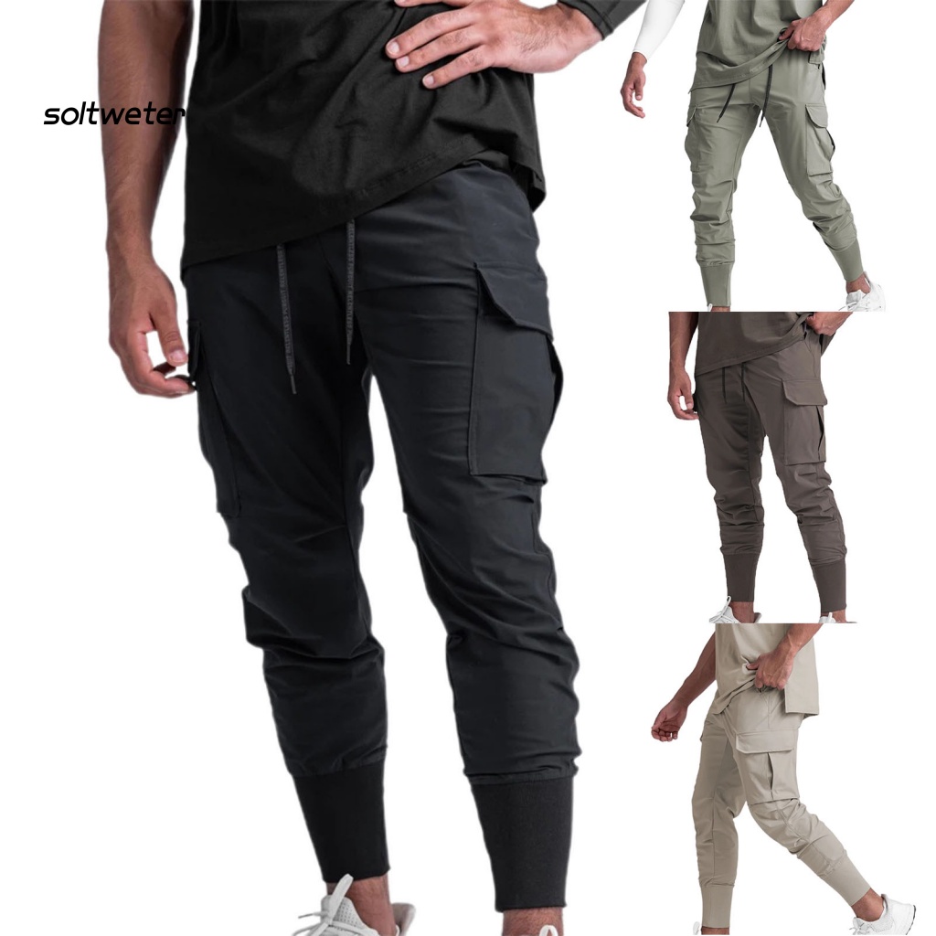 Quần Thể Thao Lưng Thun Rút Dây Màu Sắc Đơn Giản Cho Nam