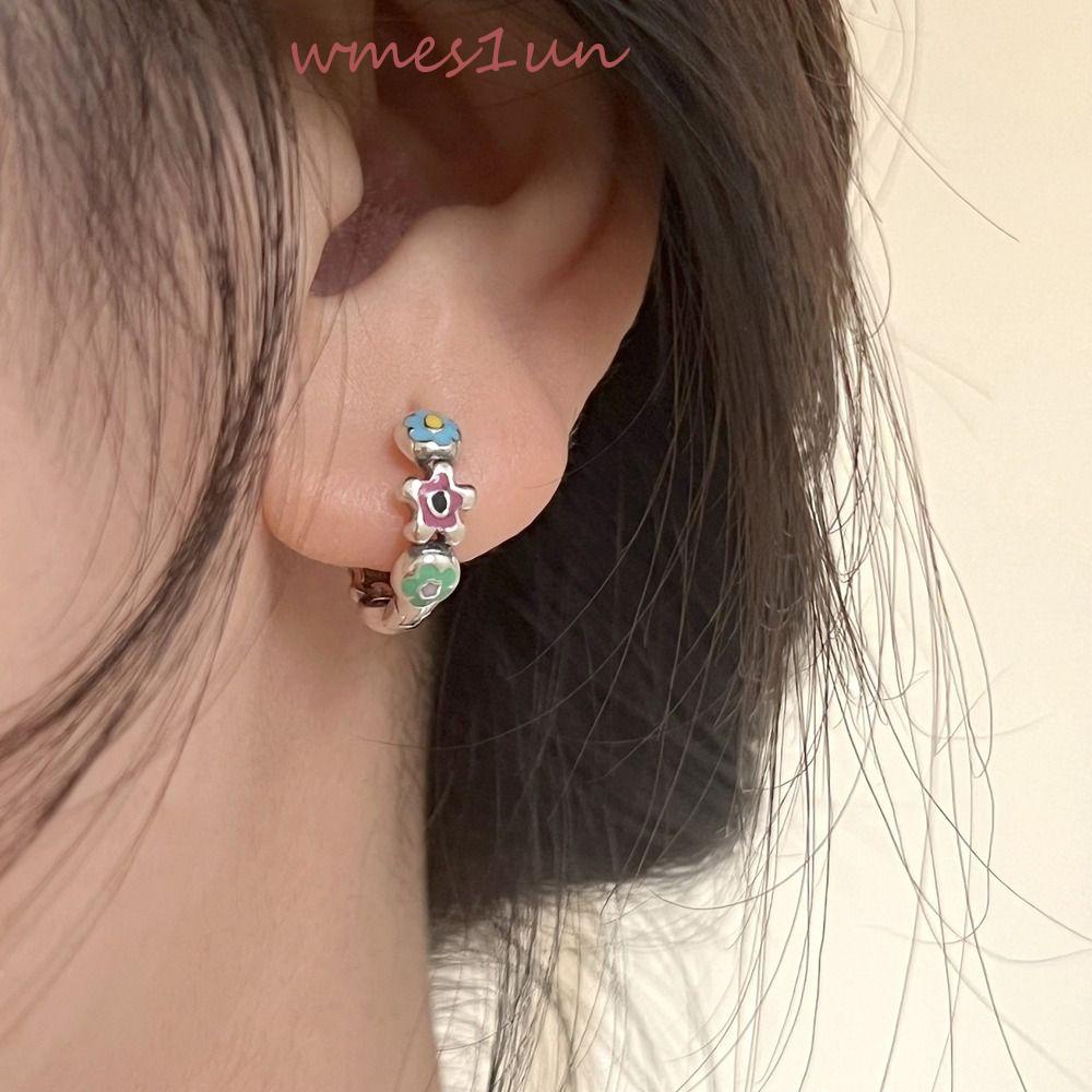 Khuyên Tai Dạng Vòng Hở Bằng Hợp Kim Đồng Hình Hoa Tinh Tế Cổ Điển 15H Cho Nữ