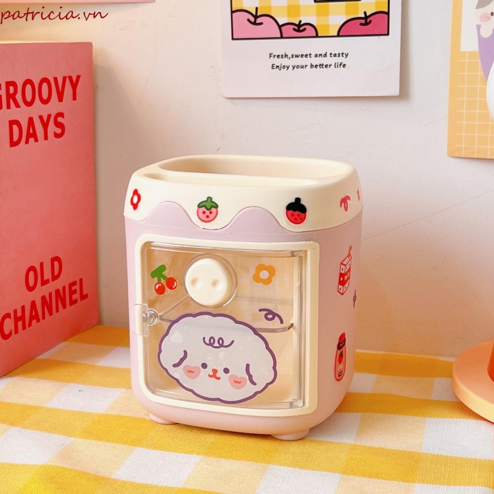 Giá Đỡ Bút / Cọ Vẽ Hình Chú Heo Để Bàn Đa Năng Sức Chứa Lớn Trang Trí Nhà Cửa / Trường Học