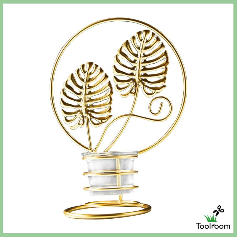 Giá Đỡ Nến Hình Chiếc Lá Bằng Kim Loại Trang Trí Tiệc Cưới / Năm Mới