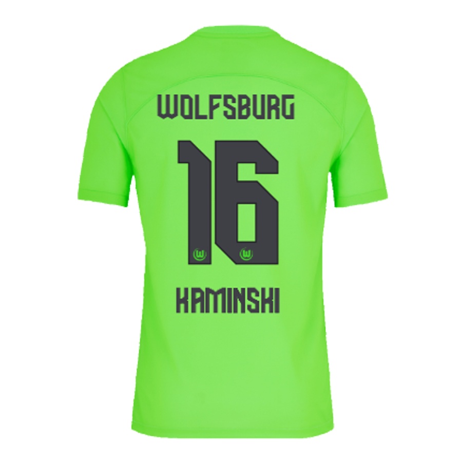Bộ Quần Áo Bóng Đá Sân Nhà WALDSCHMIDT L.NMECHA KAMINSKI 2023 / 2024 23 / 24 VfL Wolfsburg