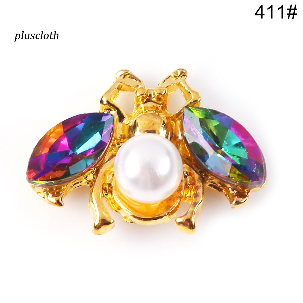 Set 10 Phụ Kiện Trang Trí Móng Tay 3D Hình Chú Ong Đính Đá Xinh Xắn