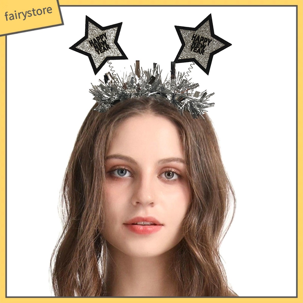 [FRO] Băng Đô Đính Ngôi Sao Lấp Lánh Màu Sắc Tươi Sáng Dễ Phối Đồ Trang Trí Tiệc Mừng Năm Mới Cho Nữ