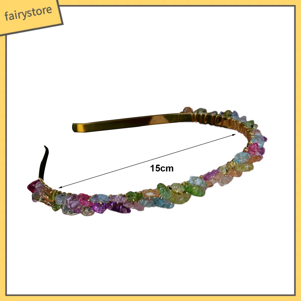 Băng Đô Cài Tóc Đính Pha Lê Giả Hai Hàng Nút Bằng Hợp Kim Dành Cho Nữ