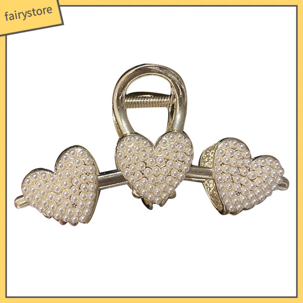 Kẹp Tóc Hình Trái Tim Đính Đá Lấp Lánh Bằng Thép Không Gỉ