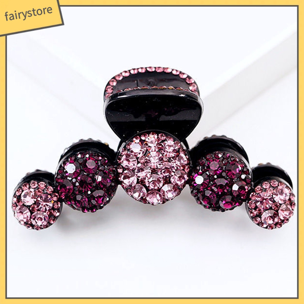 Kẹp Tóc Càng Cua Lớn Đính Đá Sáng Màu Sắc Tươi Sáng