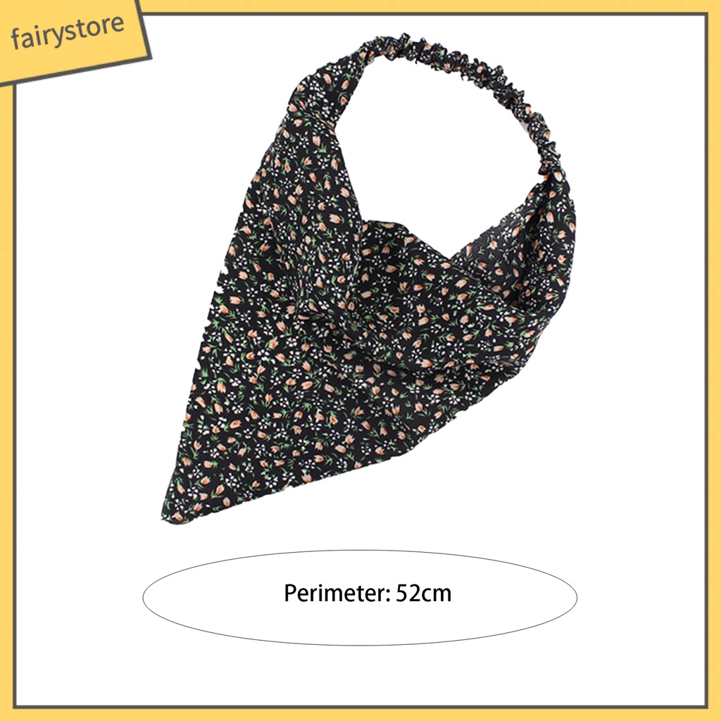 Băng Đô Cài Tóc Co Giãn Bằng Polyester In Họa Tiết Hoa Thời Trang Mùa Hè Cho Nữ