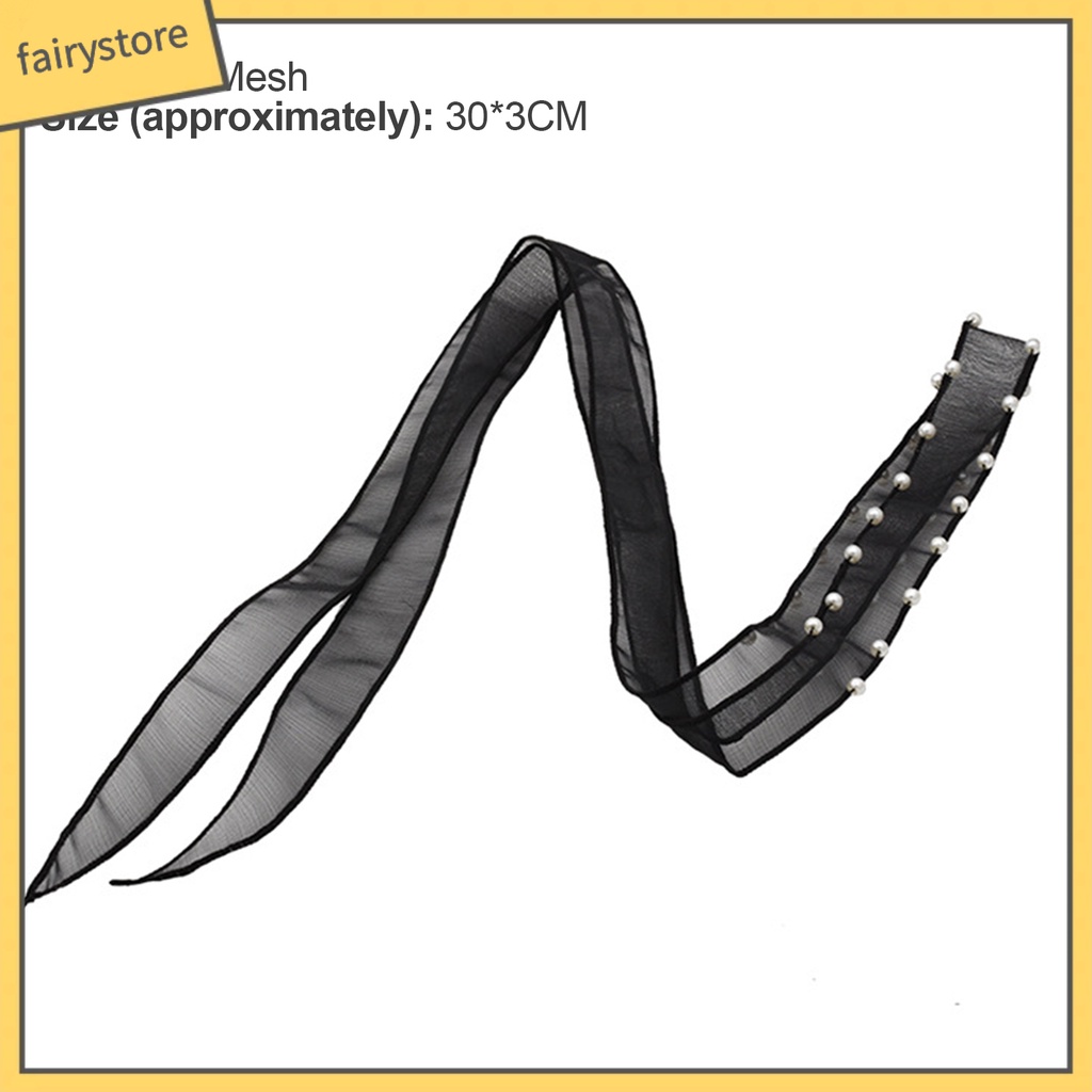 Băng Đô Cài Tóc Phối Lưới Phong Cách Pháp Thời Trang Xinh Xắn Cho Nữ