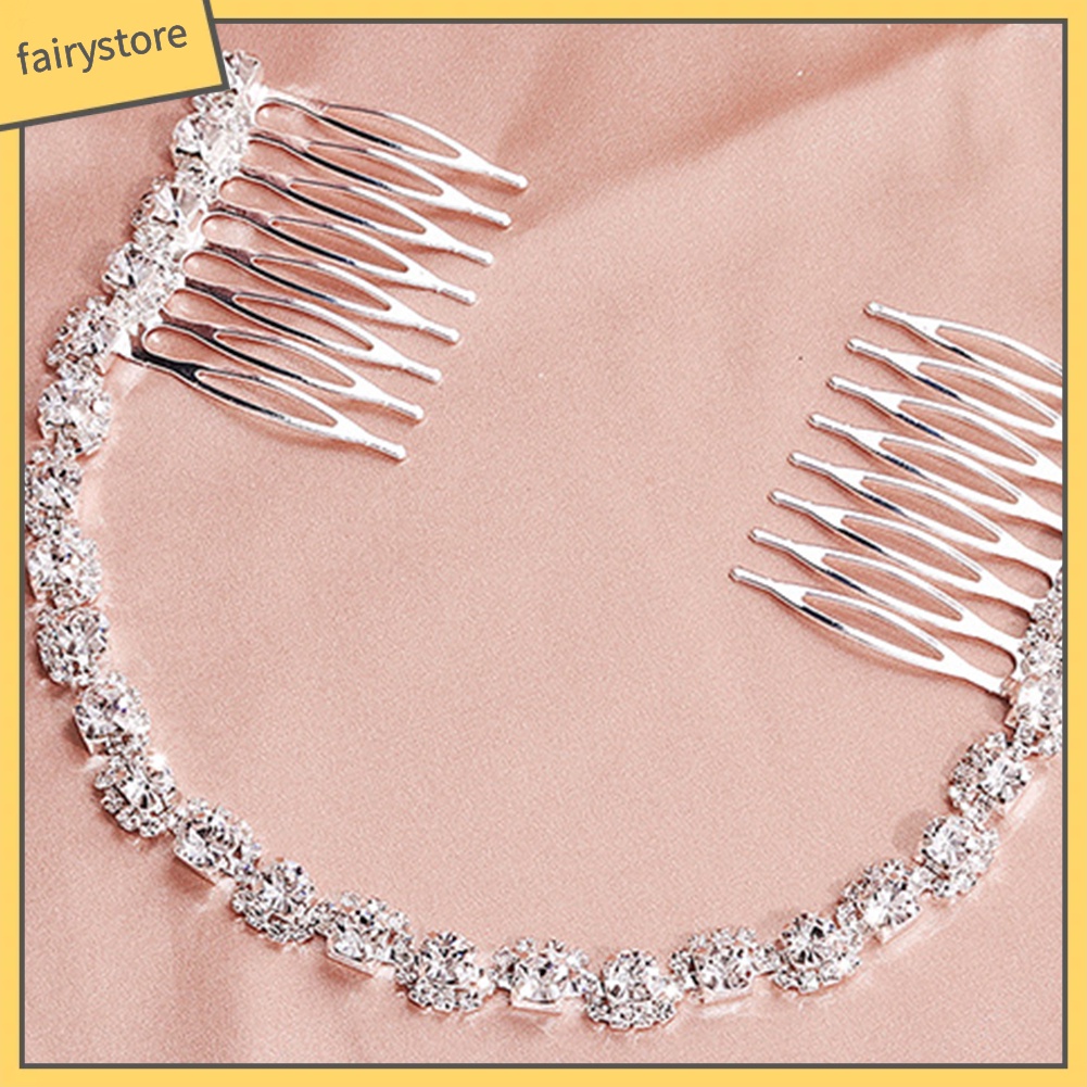 Lược Cài Tóc Đính Đá Trang Điểm Cô Dâu Sang Trọng