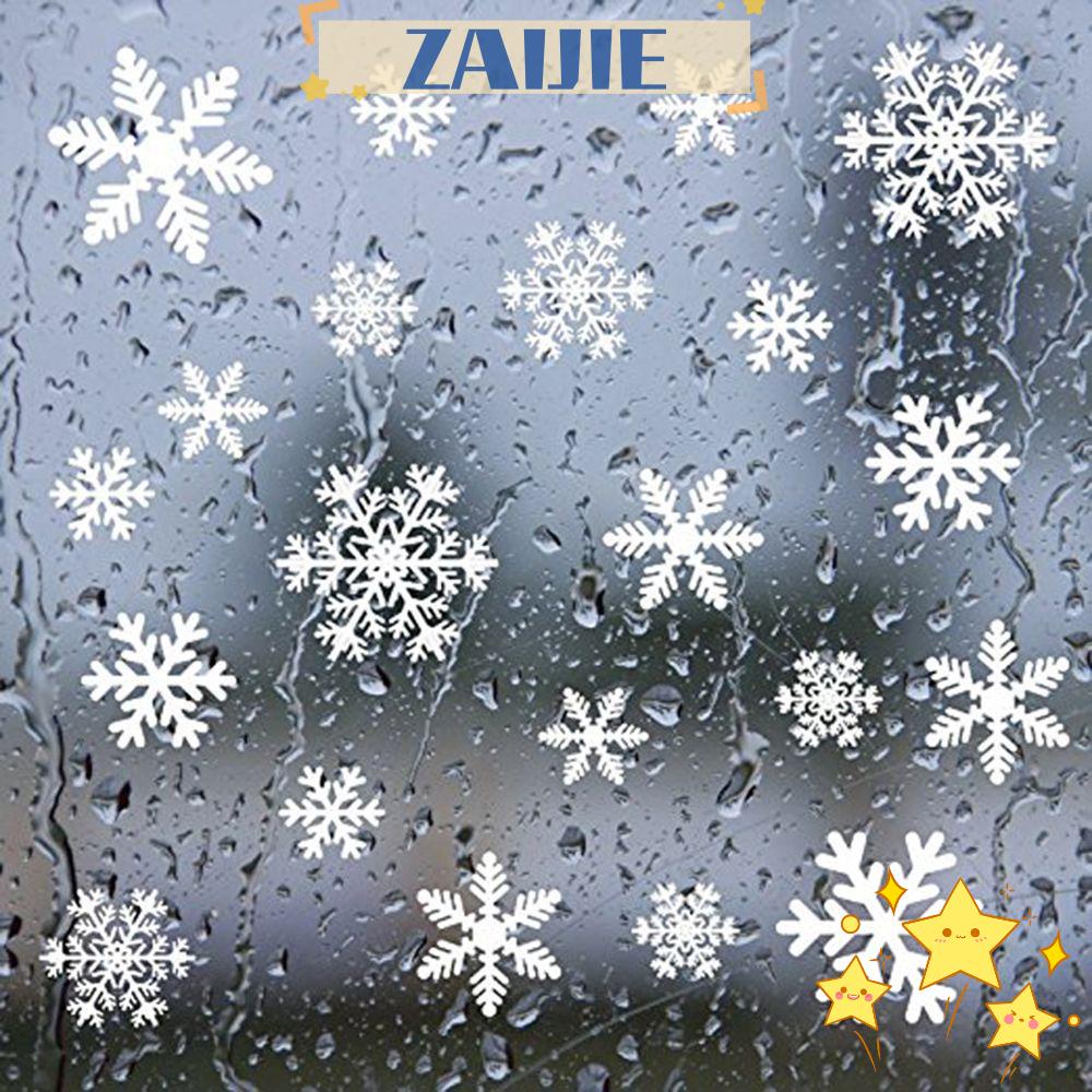 Set 24 27 / 38 Nhãn Dán Trang Trí Cửa Sổ Chủ Đề Giáng Sinh