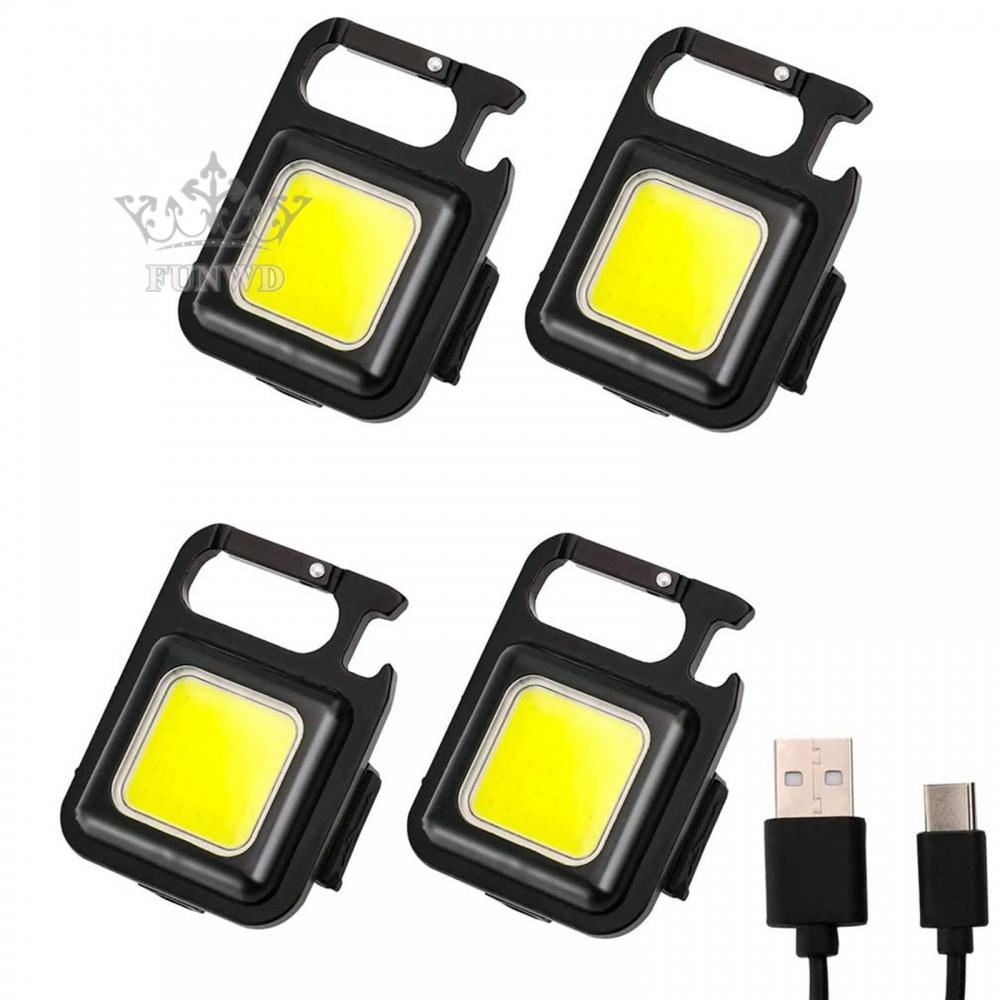 Móc Khóa Đèn Pin LED COB IPX4 Chống Thấm Nước