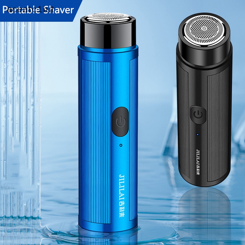 Máy cạo râu điện mini USB dao cạo Máy cắt quay cầm tay đầu râu râu râu tông đơ mới