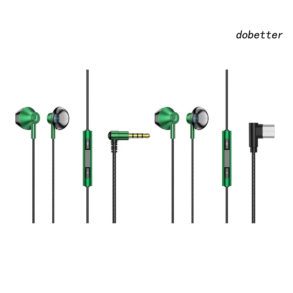 Tai Nghe Nhét Tai Đầu Cắm 3.5mm / Type-C Bằng Kim Loại Cho Điện Thoại Máy Tính