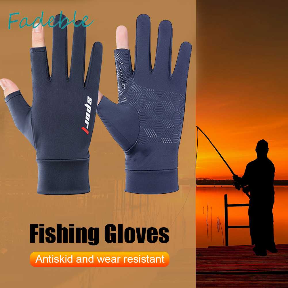 1 Đôi Găng Tay Câu Cá 2 Ngón Chống Trượt Tiện Lợi Sự Bảo Vệ